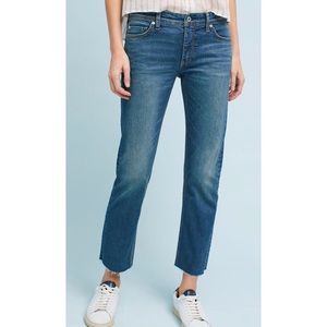 Pilcro Mid Rose Slim Straight Jeans (Size 26P)